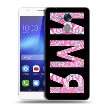 Пластиковый чехол на Huawei Honor 6C с принтом ИМЯ