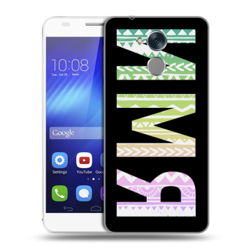 Пластиковый чехол на Huawei Honor 6C с принтом ИМЯ