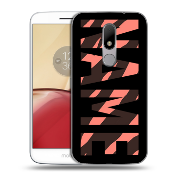 Силиконовый чехол на Lenovo Moto M с принтом NAME