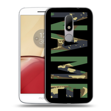Силиконовый чехол на Lenovo Moto M с принтом NAME