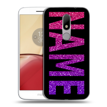 Силиконовый чехол на Lenovo Moto M с принтом NAME