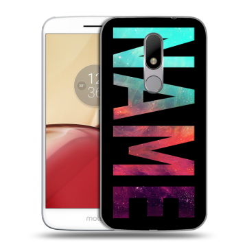 Силиконовый чехол на Lenovo Moto M с принтом NAME