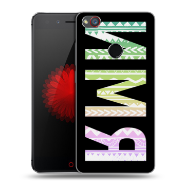 Силиконовый чехол на ZTE Nubia Z11 Mini S с принтом ИМЯ