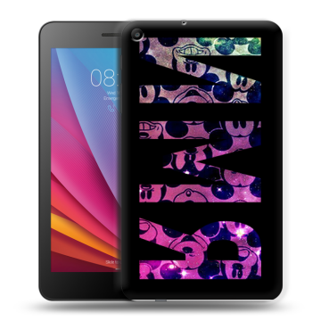 Силиконовый чехол на Huawei MediaPad T2 7.0 с принтом ИМЯ