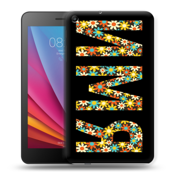 Силиконовый чехол на Huawei MediaPad T2 7.0 с принтом ИМЯ