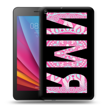 Силиконовый чехол на Huawei MediaPad T2 7.0 с принтом ИМЯ
