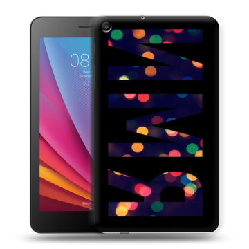 Силиконовый чехол на Huawei MediaPad T2 7.0 с принтом ИМЯ