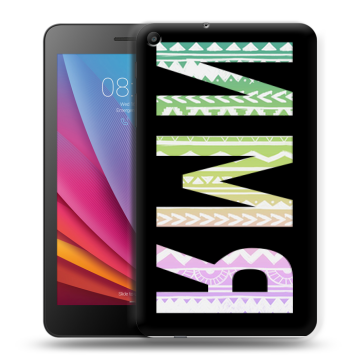 Силиконовый чехол на Huawei MediaPad T2 7.0 с принтом ИМЯ