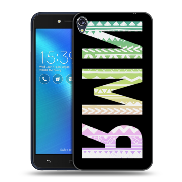 Силиконовый чехол на Asus ZenFone Live с принтом ИМЯ