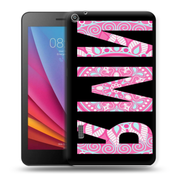 Силиконовый чехол на Huawei MediaPad T3 7 с принтом ИМЯ