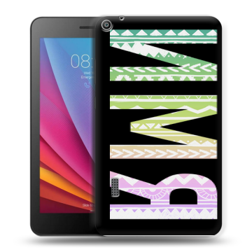 Силиконовый чехол на Huawei MediaPad T3 7 с принтом ИМЯ