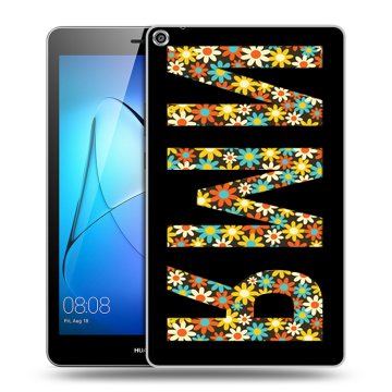 Силиконовый чехол на Huawei MediaPad T3 8 с принтом ИМЯ
