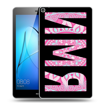 Силиконовый чехол на Huawei MediaPad T3 8 с принтом ИМЯ