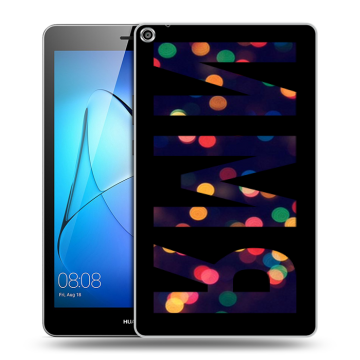 Силиконовый чехол на Huawei MediaPad T3 8 с принтом ИМЯ