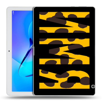 Силиконовый чехол на Huawei MediaPad T3 10 с принтом ИМЯ