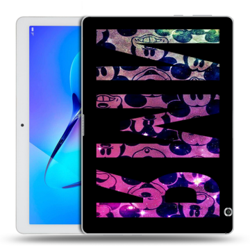 Силиконовый чехол на Huawei MediaPad T3 10 с принтом ИМЯ