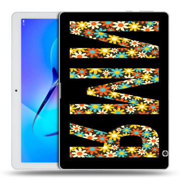 Силиконовый чехол на Huawei MediaPad T3 10 с принтом ИМЯ