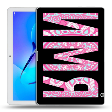 Силиконовый чехол на Huawei MediaPad T3 10 с принтом ИМЯ