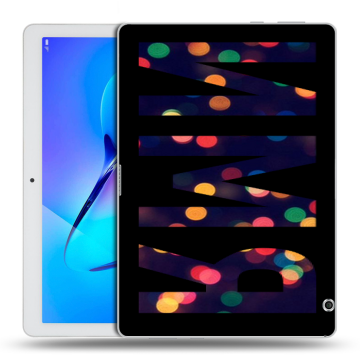 Силиконовый чехол на Huawei MediaPad T3 10 с принтом ИМЯ