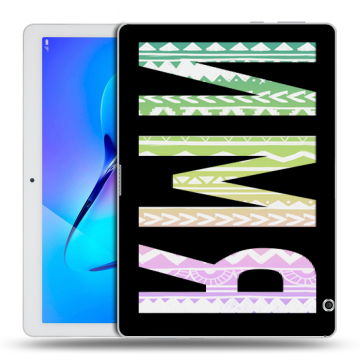 Силиконовый чехол на Huawei MediaPad T3 10 с принтом ИМЯ