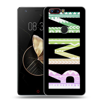 Пластиковый чехол на ZTE Nubia Z17 с принтом ИМЯ