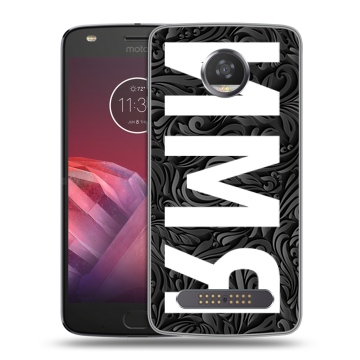 Силиконовый чехол на Motorola Moto Z2 Play с принтом ИМЯ