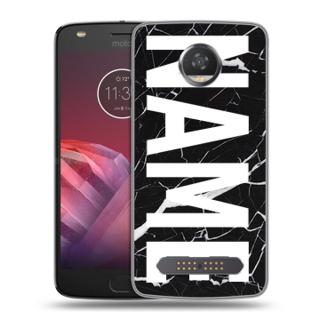 Силиконовый чехол на Motorola Moto Z2 Play с принтом NAME