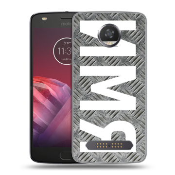 Силиконовый чехол на Motorola Moto Z2 Play с принтом ИМЯ