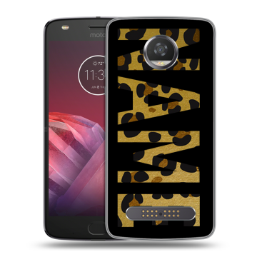 Силиконовый чехол на Motorola Moto Z2 Play с принтом NAME