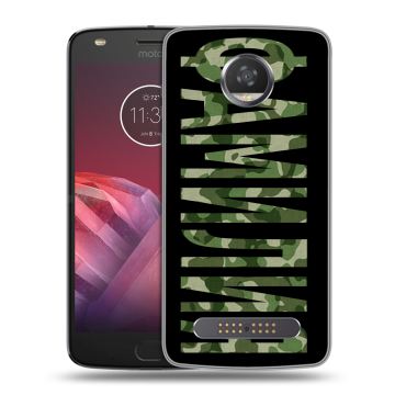 Силиконовый чехол на Motorola Moto Z2 Play с принтом ФАМИЛИЯ