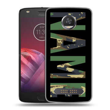 Силиконовый чехол на Motorola Moto Z2 Play с принтом NAME