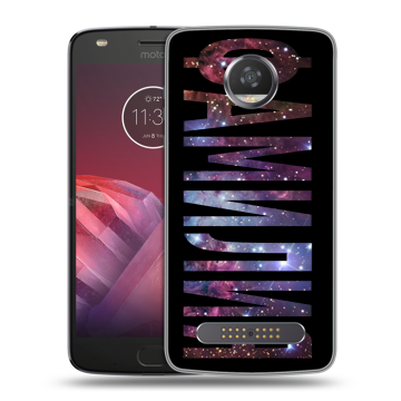 Силиконовый чехол на Motorola Moto Z2 Play с принтом ФАМИЛИЯ