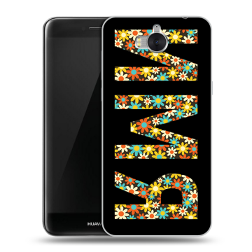 Силиконовый чехол на Huawei Y5 (2017) с принтом ИМЯ