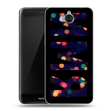 Силиконовый чехол на Huawei Y5 (2017) с принтом ИМЯ