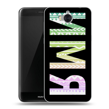 Силиконовый чехол на Huawei Y5 (2017) с принтом ИМЯ