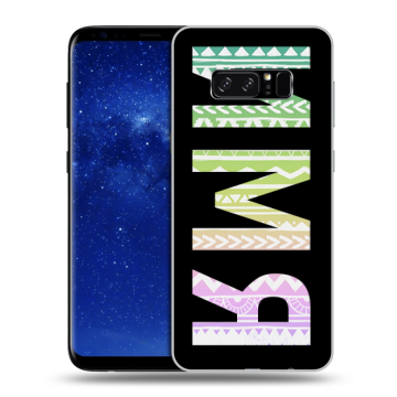 Силиконовый чехол на Samsung Galaxy Note 8 с принтом ИМЯ