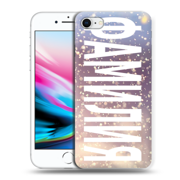 Силиконовый чехол на Iphone 8 с принтом ФАМИЛИЯ