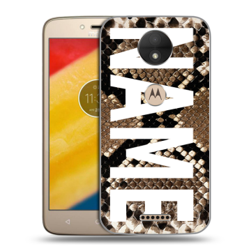 Пластиковый чехол на Motorola Moto C с принтом NAME