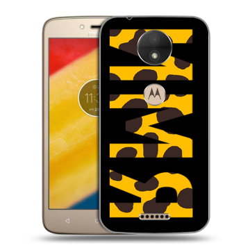 Пластиковый чехол на Motorola Moto C с принтом ИМЯ
