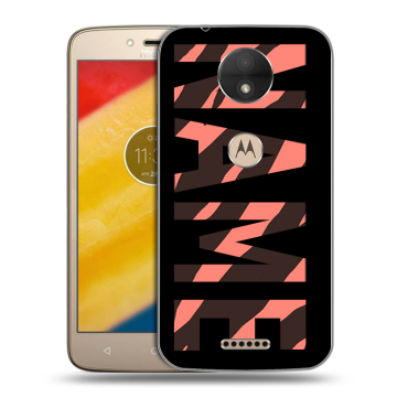 Пластиковый чехол на Motorola Moto C с принтом NAME