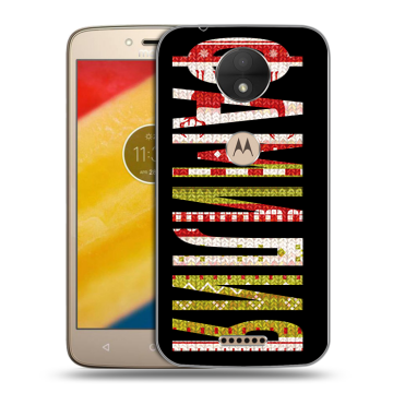 Пластиковый чехол на Motorola Moto C с принтом ФАМИЛИЯ