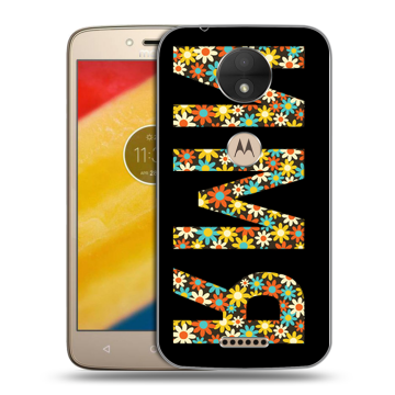 Пластиковый чехол на Motorola Moto C с принтом ИМЯ