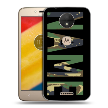 Пластиковый чехол на Motorola Moto C с принтом NAME