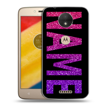 Пластиковый чехол на Motorola Moto C с принтом NAME