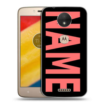 Пластиковый чехол на Motorola Moto C с принтом NAME