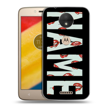 Пластиковый чехол на Motorola Moto C с принтом NAME