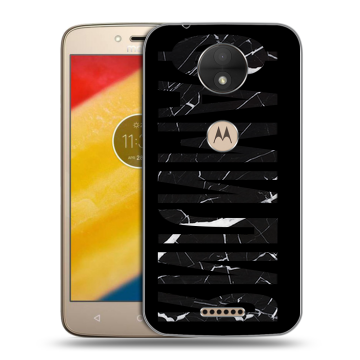 Пластиковый чехол на Motorola Moto C с принтом ФАМИЛИЯ