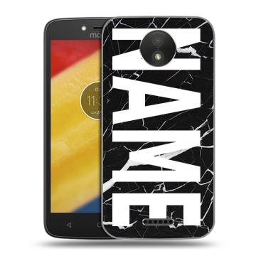 Силиконовый чехол на Motorola Moto C Plus с принтом NAME