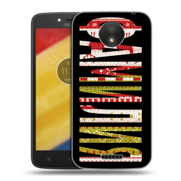 Силиконовый чехол на Motorola Moto C Plus с принтом ФАМИЛИЯ