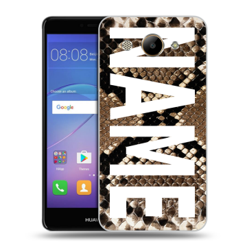 Силиконовый чехол на Huawei Y3 (2017) с принтом NAME